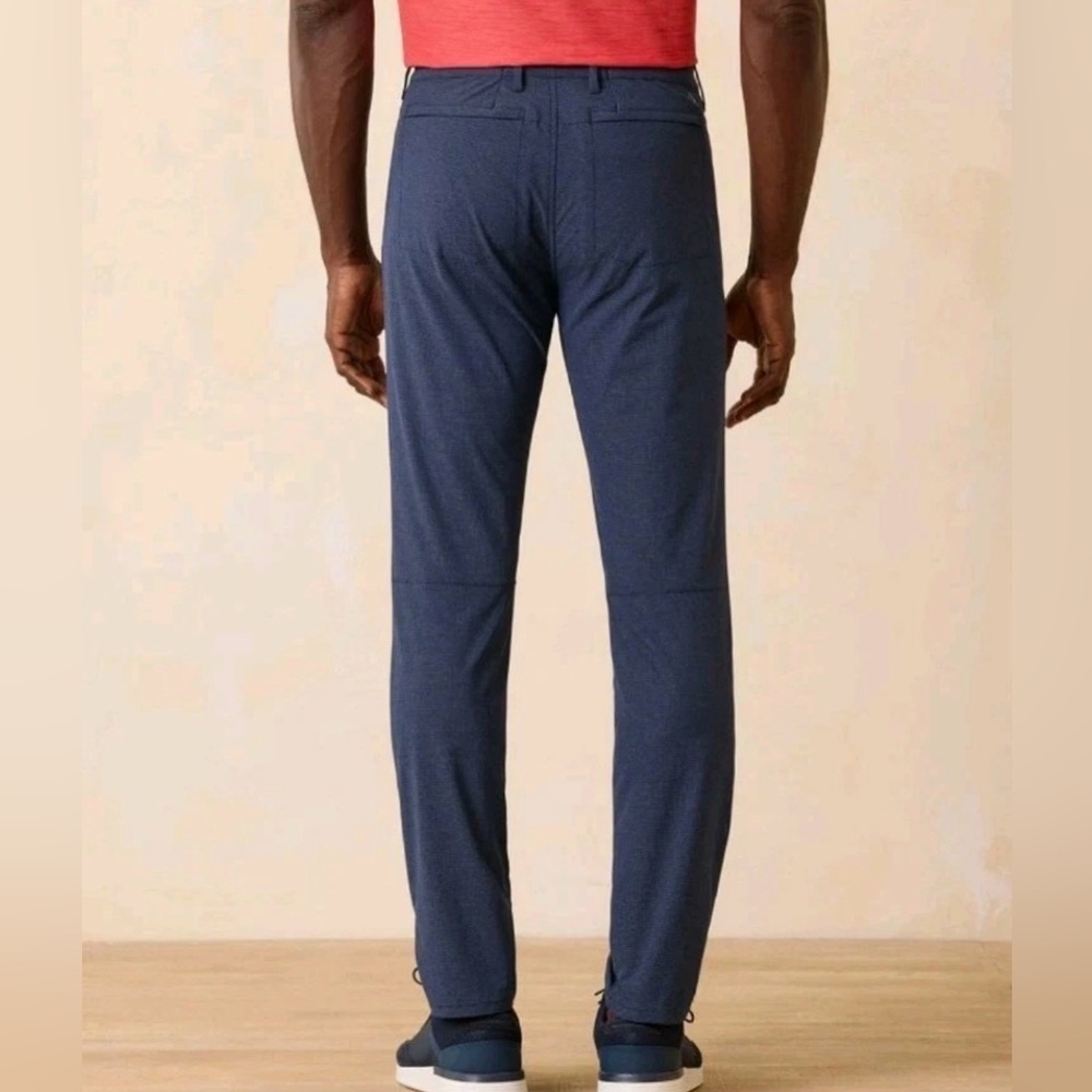 Tommy Bahama Pants Mens 40x36 Blue Performance Golf Casual Textured Chino Travel - Picture 2 of 10